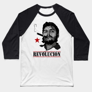 Fidel Castro Revolucion Baseball T-Shirt